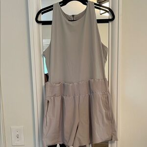 Athleta Light Gray Sleeveless Jumpsuit